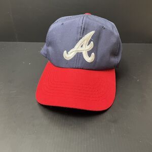 '47 YOUTH Atlanta Braves 2Tone Navy/Red Adjustable Structured Hat Cap MLB Kids
